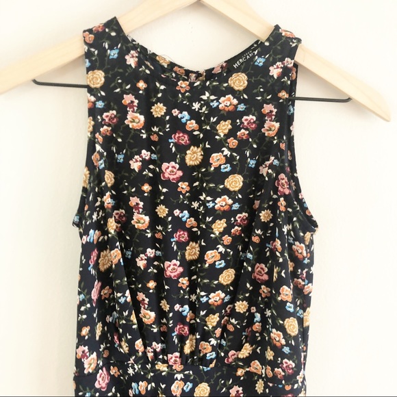 J. Crew Mercantile Floral Ruffle Hem Dress Size 00 - Picture 10 of 13